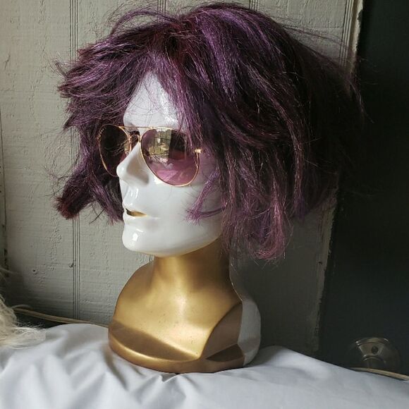 5/$25 Women's Solar Accents purple aviator sunglasses - Picture 1 of 8